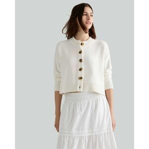 Quince White Women's Cardigan Sweater